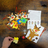 4E's Novelty 12 Pack Reindeer Foam Craft Kit - Easy DIY Reindeer Ornament Craft, Christmas Crafts for Kids 4-12, Individually Wrapped & Party Favors