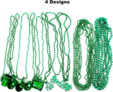 4E's Novelty St. Patrick’s Day Beads Necklace – 72 Pack Shamrock Party Accessories & Favors