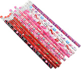 4E's Novelty 36-Pack Valentine Pencils with Erasers – Heart-Themed Classroom Party Favors