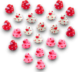 4E's Novelty 24-Pack Mini Valentines Rubber Ducks – Red Ducks with Heart Design for Party Favors