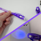 12 Invisible Ink Pens with UV Light, Mini Notebooks & Goodie Bags