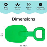 4E's Novelty 4 Pcs 8 Inch Beach Shovel - Heavy Duty Plastic for Toddlers, Perfect for Sandbox and Beach Play, Beach Toys for Kids 3-10