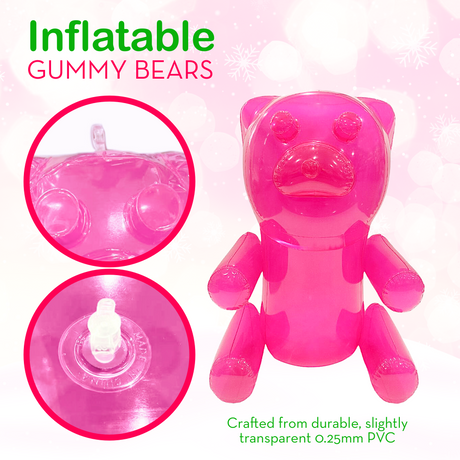 4E's Novelty 36'' Giant Inflatable Gummy Bears – 2-Pack Party Decorations & Toys