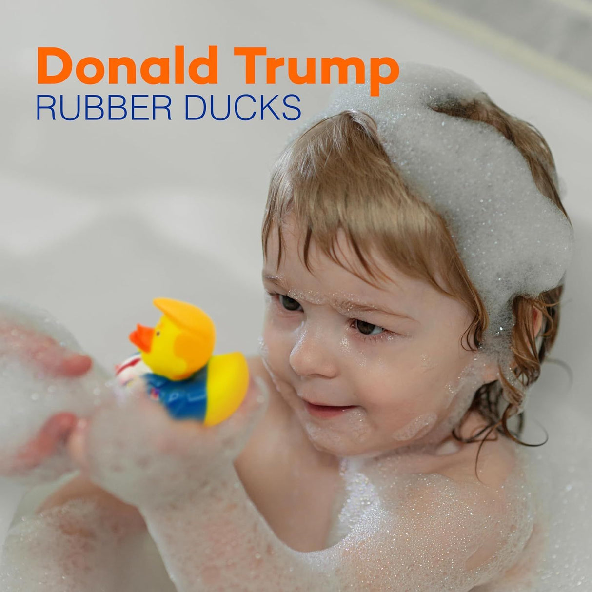 A unique and hilarious rubber ducks fun toy gift for Trump supporters, kids and adults