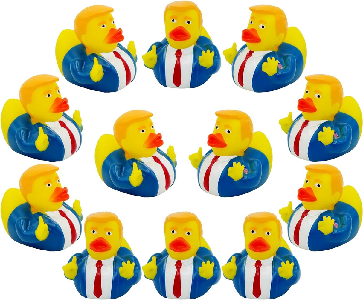 A unique and hilarious rubber ducks fun toy gift for Trump supporters, kids and adults