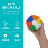 4E's Novelty Mini Beach Balls Bulk Pack (100) - Summer Party Favors & Inflatable Pool Toys, Hawaiian Party