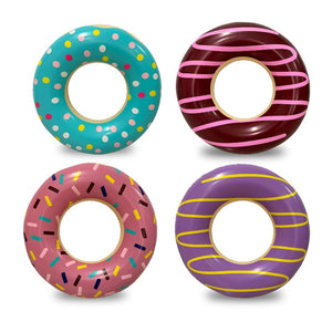 4 Pack Mini Inflatable Donuts for Party Decorations...