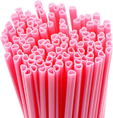 4E's Novelty 100 Pink Heart Shaped Straws – Individually Wrapped Fun Straws for Valentine’s Day